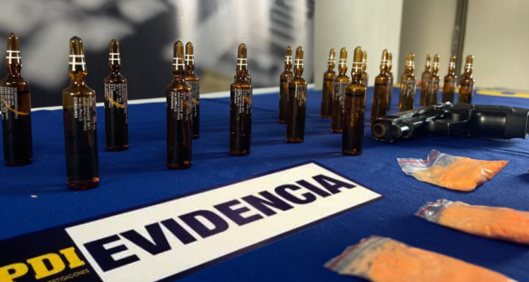 Ampollas de fentanilo incautadas en Lota