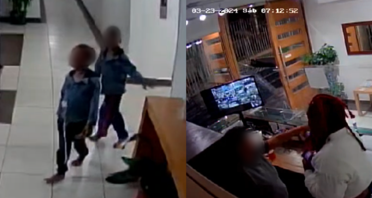 Graban a mujer golpeando a conserjes que cuidaron a sus hijos que dejó abandonados en Independencia