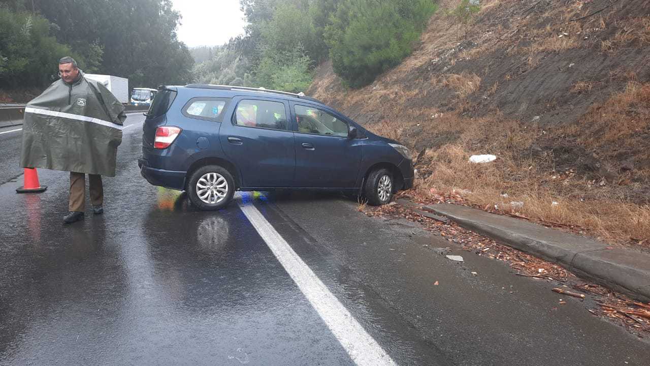 Caótica mañana en Gran Concepción: múltiples accidentes de tránsito causan estragos en medio de lluvia
