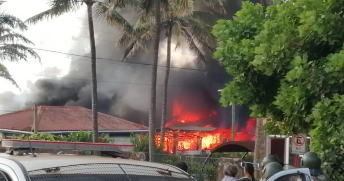 incendio juzgado de Rapa Nui