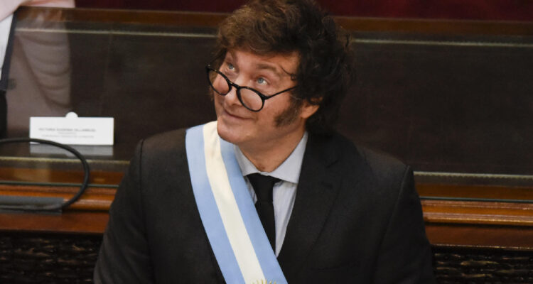 fotografía del presidente javier milei