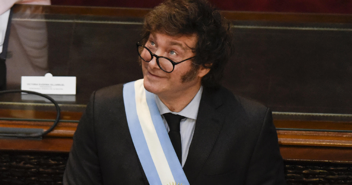 fotografía del presidente javier milei