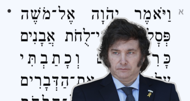 Javier Milei comparte polémico mensaje encriptado en Hebreo: ¿Qué dice?