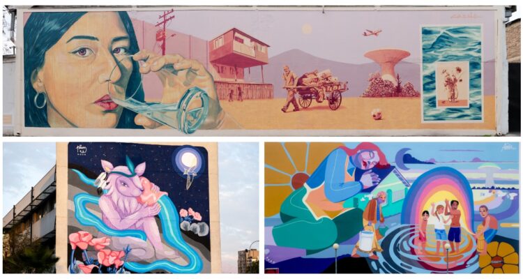La ruta de murales más grande de Chile: 52 obras reflexionan sobre el agua en las comunas de la RM