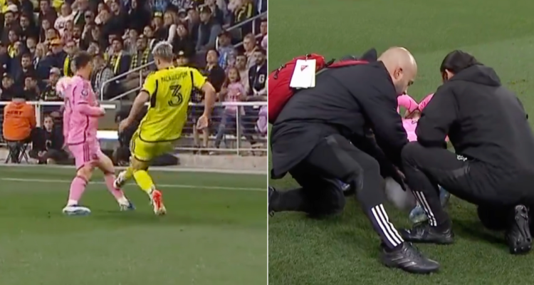 Lionel Messi sufre brutal patada en duelo de Inter miami.