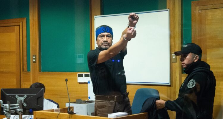 Héctor Llaitul en comienzo de juicio oral