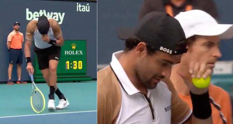 Matteo Berrettini casi se desmaya enfrentando a Andy Murray en Miami.