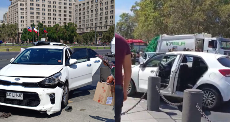 Con tres detenidos y auto chocado culmina persecución policial en Santiago