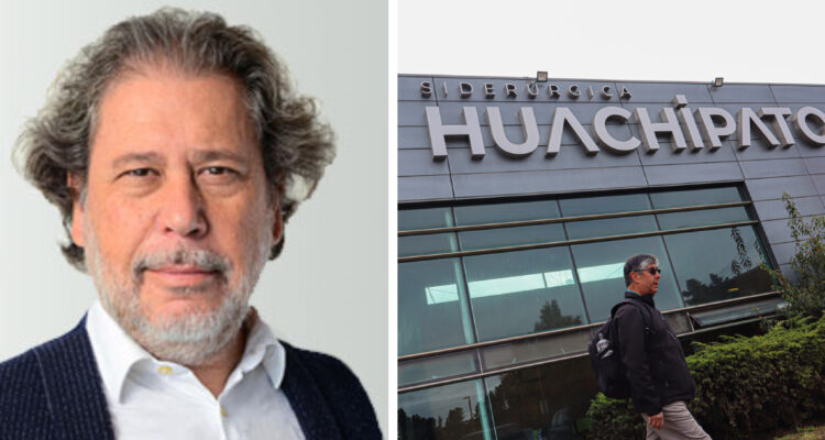 Izquierda: presidente de CAP, Juan Enrique Rassmuss derecha: entrada a huachipato