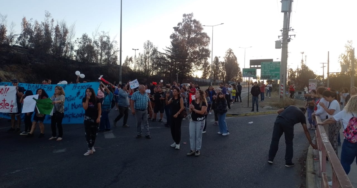 Protesta de damnificados en El Olivar