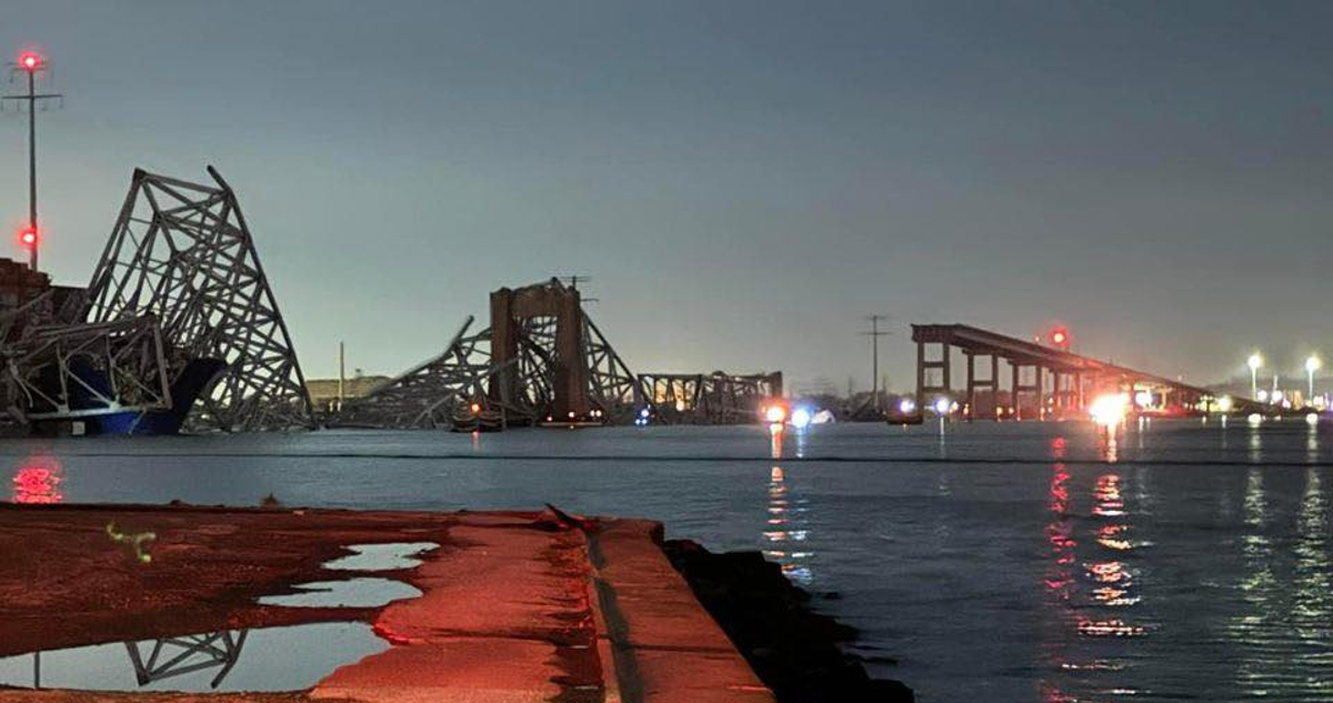 Al menos 20 desaparecidos deja derrumbe de puente en Baltimore tras choque de carguero