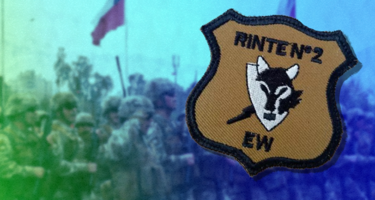 Imagen del emblema del RINTE 2, regimiento de inteligencia del Ejército de Chile