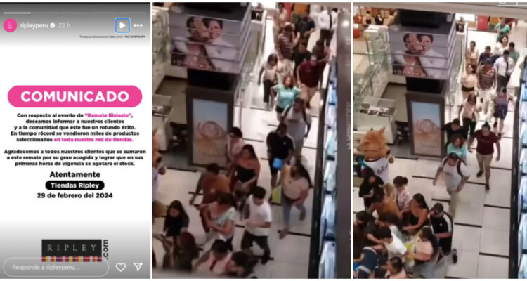 Un anuncio de Ripley en Perú generó caos: hubo gente que durmió afuera de las tiendas