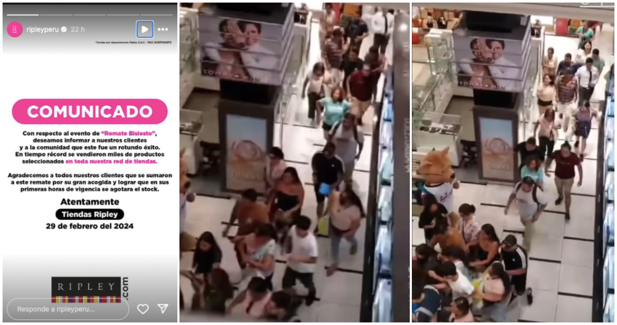 Un anuncio de Ripley en Perú generó caos: hubo gente que durmió afuera de las tiendas