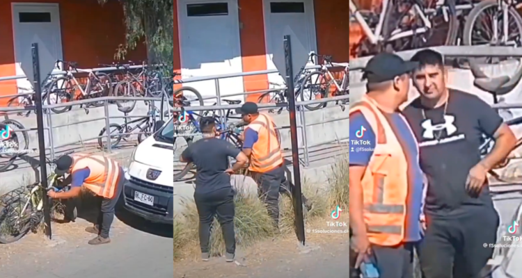 Viralizan el descarado robo de bicicletas a plena luz del día en estación de Buin