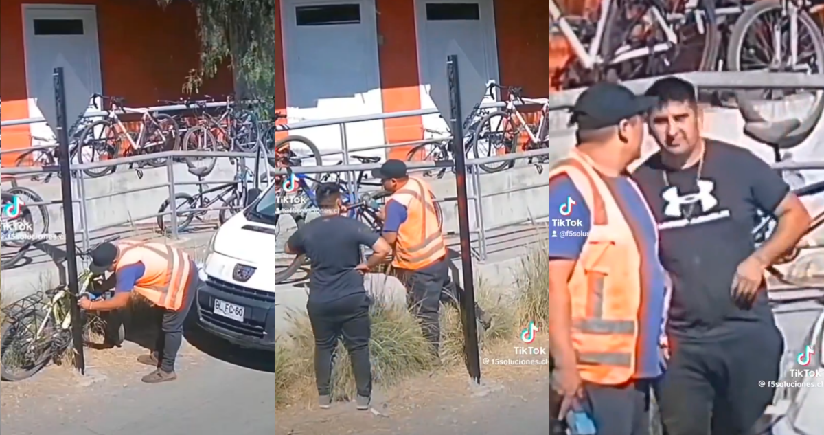 Viralizan el descarado robo de bicicletas a plena luz del día en estación de Buin