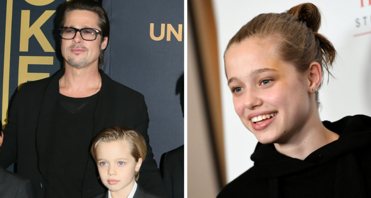 Brad Pitt junto a Shiloh Pitt-Jolie