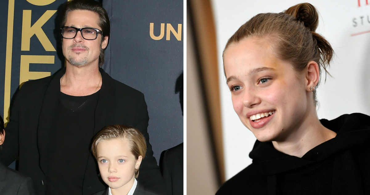 Brad Pitt junto a Shiloh Pitt-Jolie