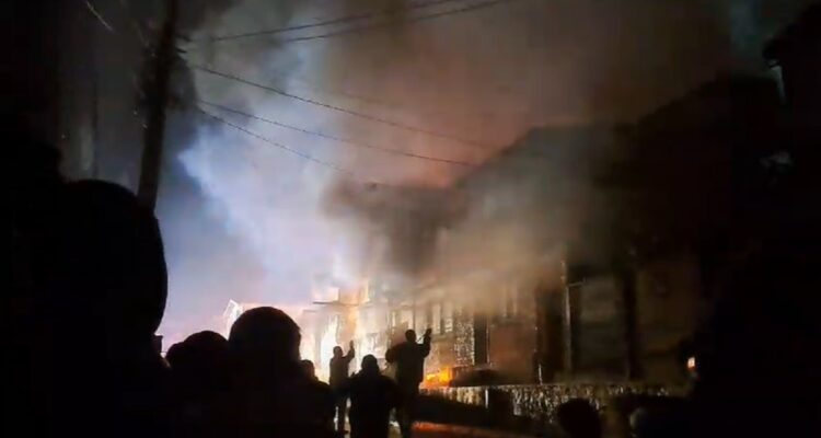 Incendio en el cerro Larrain