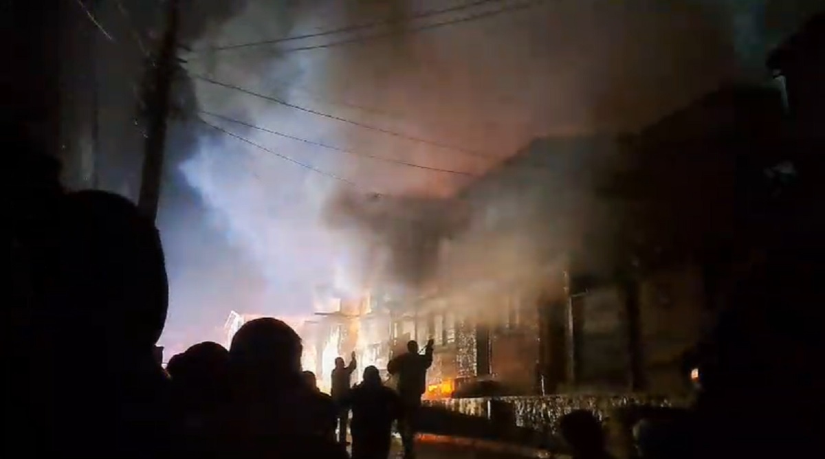 Incendio en el cerro Larrain