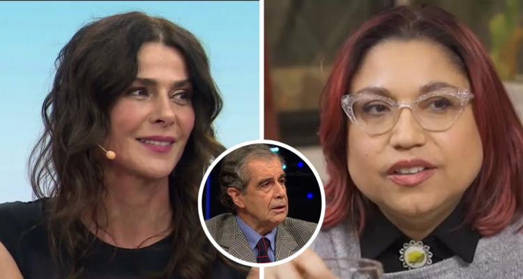 Tonka Tomicic (izquierda), Ale Valle (derecha) y Hermógenes Pérez de Arce (miniatura)