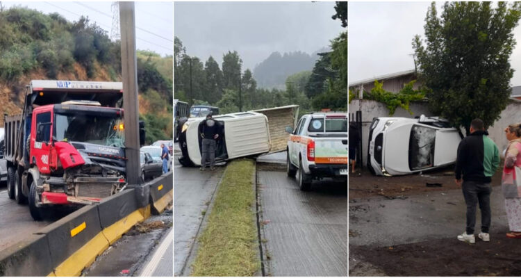 Trágica jornada de accidentes de tránsito en Gran Concepción: lluvia e imprudencia serían factor común