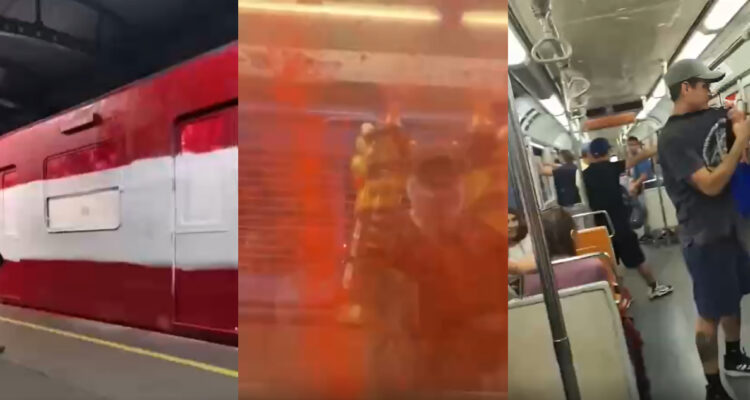 Detienen a dos de los sujetos que vandalizaron y retuvieron a usuarios de tren de Metro en San Joaquín