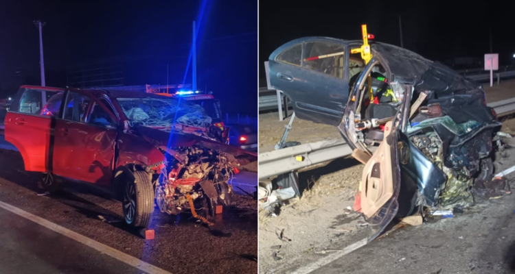 Violenta colisión múltiple deja a una persona fallecida y seis lesionadas en Colina