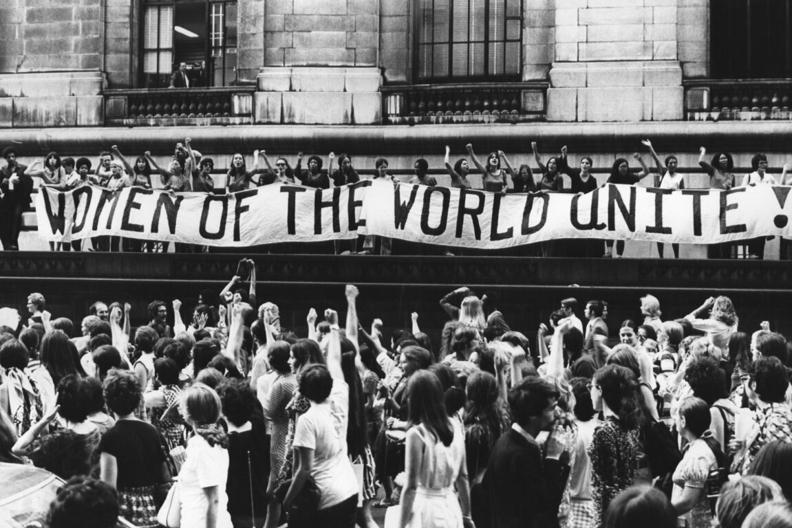 Marcha por los derechos de las mujeres en 1970.