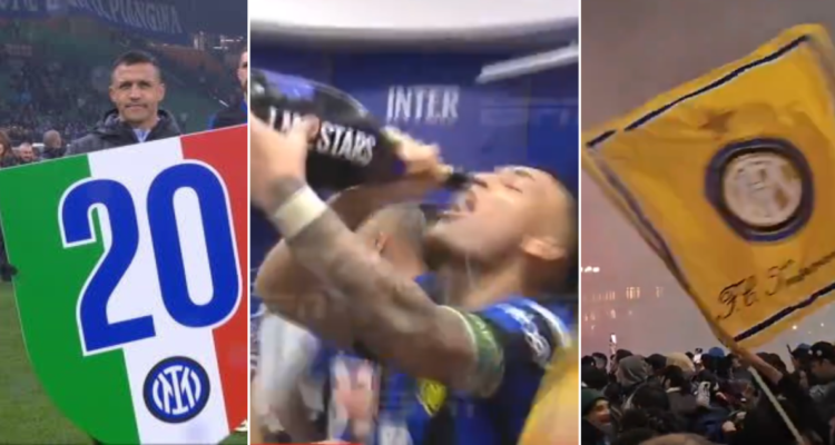 Alexis y Lautaro encabezan los festejos de Inter.