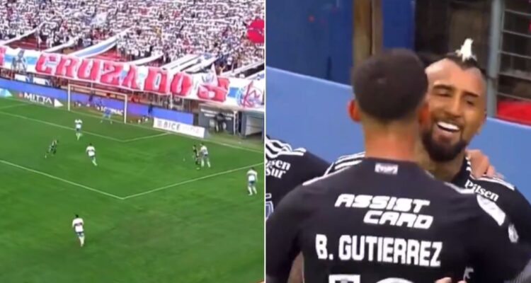 Arturo Vidal y su gol para Colo Colo ante Católica en el Santa LAura