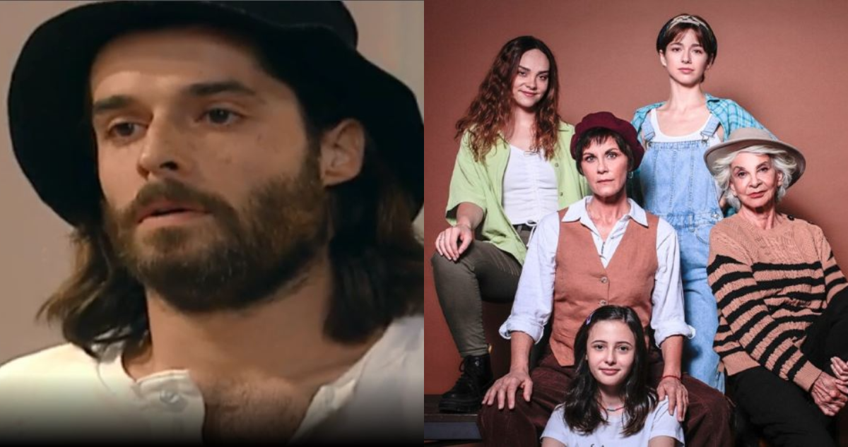 Personaje del Toro Mardones en Aquelarre (izquierda) y del elenco de Al sur del corazón (derecha) en referencia a estreno