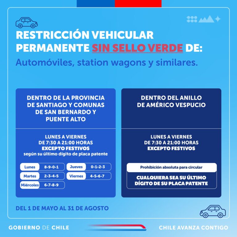 Restricción vehicular en Santiago