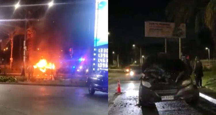 Hombre muere baleado por sujetos que luego habrían incendiado su vehículo en Huechuraba