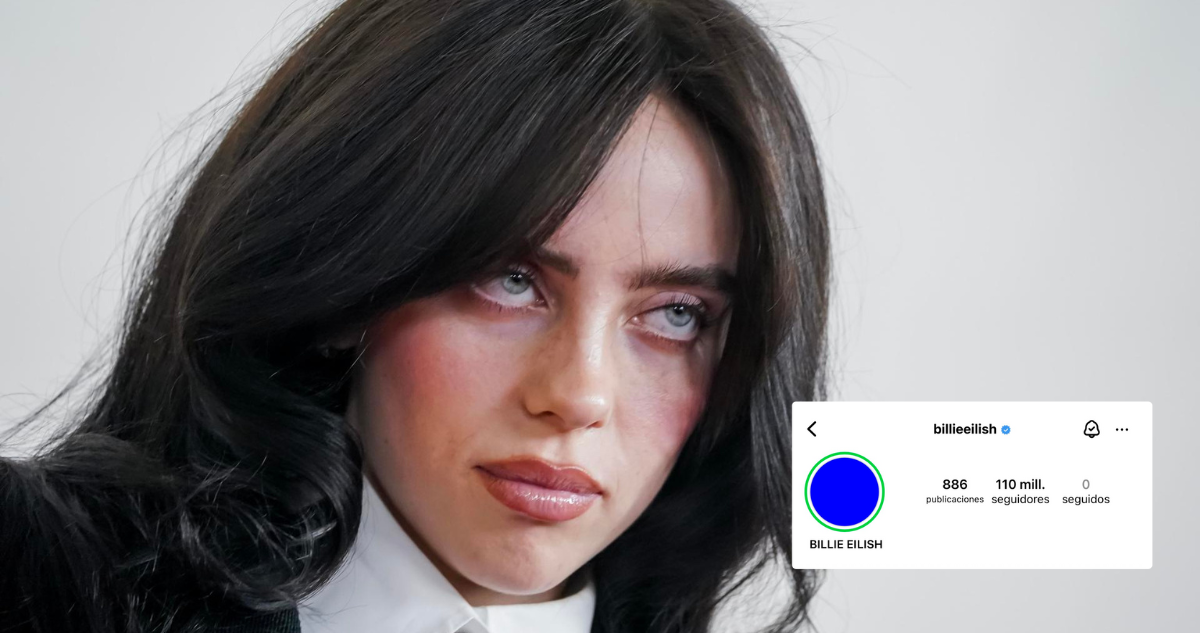 Billie Eilish en referencia a mejores amigos de Instagram