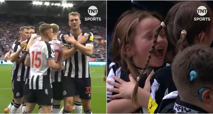 Dan Burn celebra gol en lengua de señas