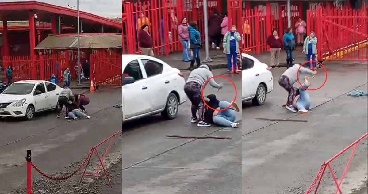 captan brutal ataque con arma blanca a mujer afuera de cárcel de Puerto Montt