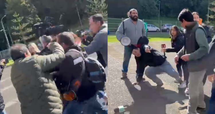 Acompañantes de alcalde de Cunco agreden a prensa tras formalización