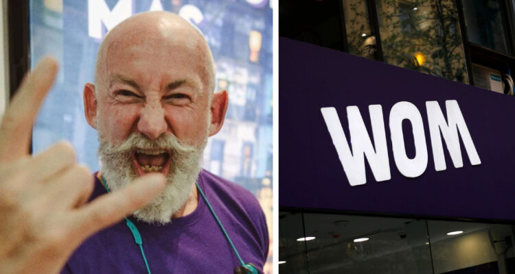 Izquierda: Chris Bannister Derecha: fachada tienda wom