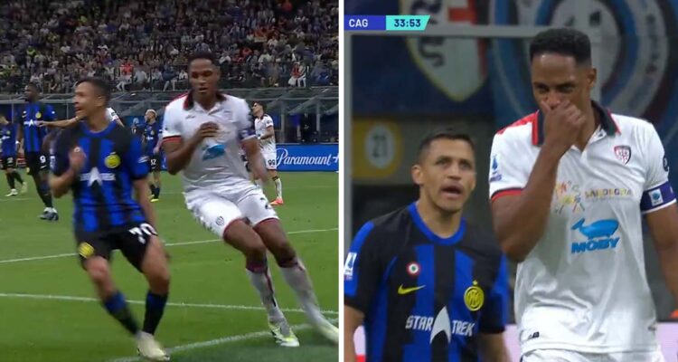 Alexis Sánchez y Yerry Mina protagonizaron feo encontrón por Serie A.