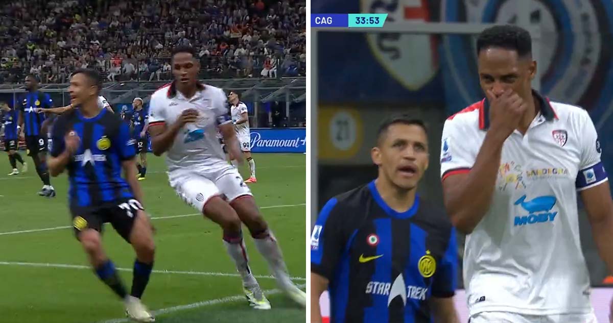 Alexis Sánchez y Yerry Mina protagonizaron feo encontrón por Serie A.