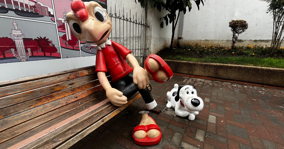 Estatua de Condorito vandalizada