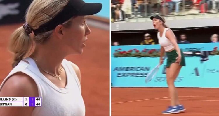 Danielle Collins tuvo momento de furia en el Masters de Madrid.