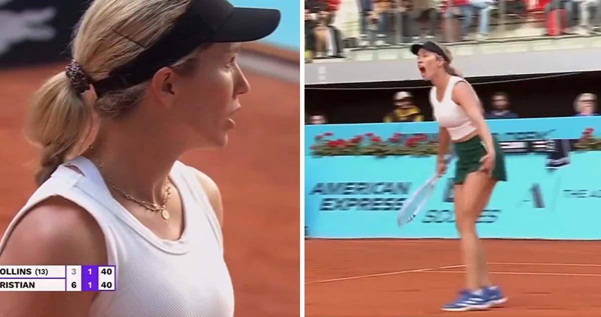 Danielle Collins tuvo momento de furia en el Masters de Madrid.