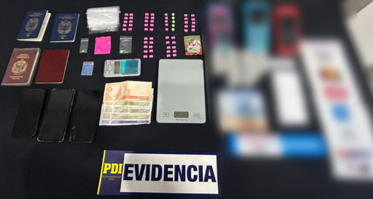 Detienen a tres extranjeros que comercializarían éxtasis por redes sociales en la RM