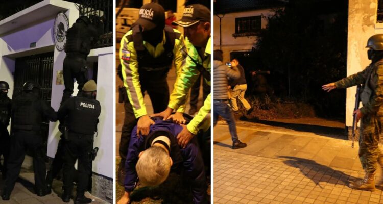 Jorge Glas, exvicepresidente de Ecuador capturado por la policía desde embajada de México en Quito.