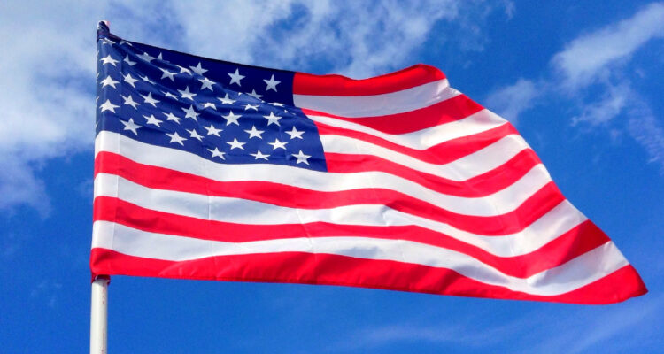 fotografía de una bandera de EEUU