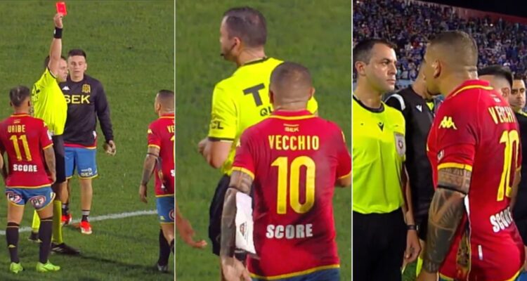 Emiliano Vecchio expulsado tras partido de Unión Española ante la U