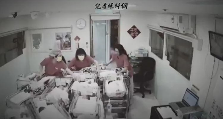 Un video muestra el momento en que enfermeras se aferran a cunas de recién nacidos para mantenerlos a salvo durante el terremoto en Taiwán.