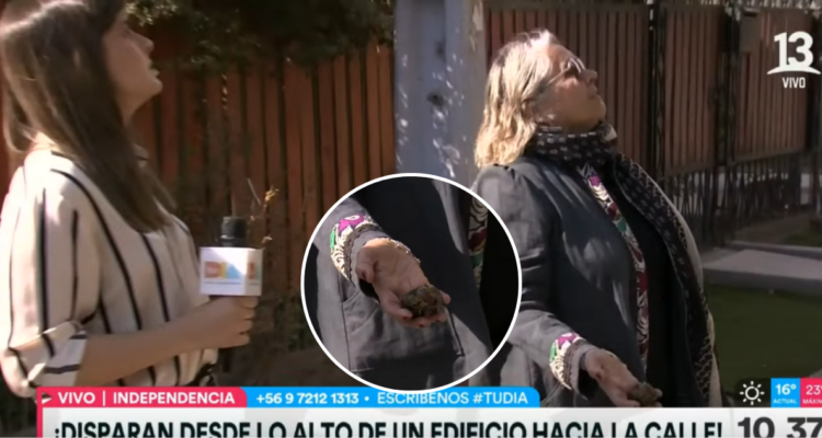 Equipo de Canal 13 acusó amedrentación en pleno despacho: les lanzaron proyectil desde altura